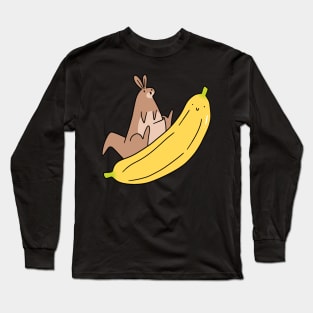 Giant Banana and Kangaroo Long Sleeve T-Shirt